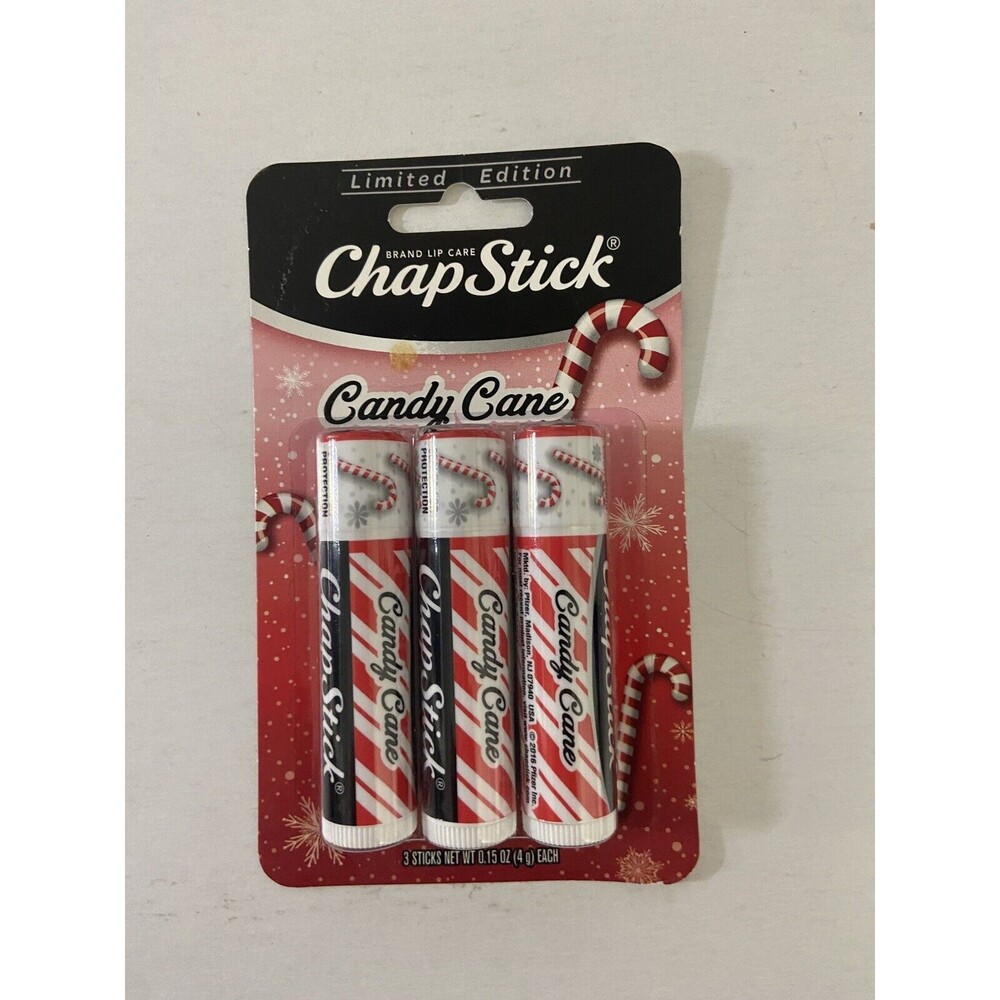 Chapstick Candy Cane Lip Balm Limited Edition 3 Pack